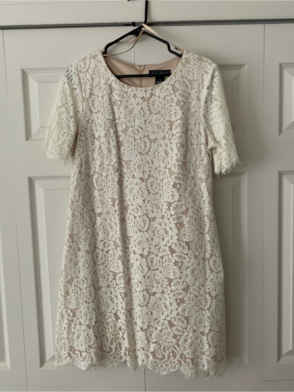White lace bridal dress